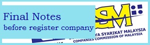 Final Notes Before Registering Your New Company with SSM Malaysia