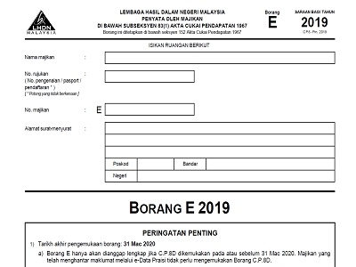 What is Borang E? Every Company Needs To Submit Borang E 