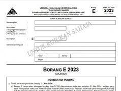 Borang E 2023