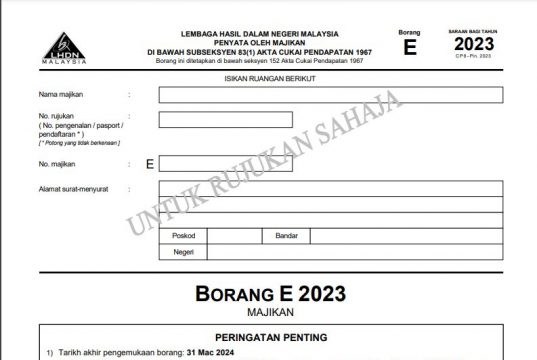 What is Borang E? Every Company Needs To Submit Borang E 2025 Now! Borang E 2023