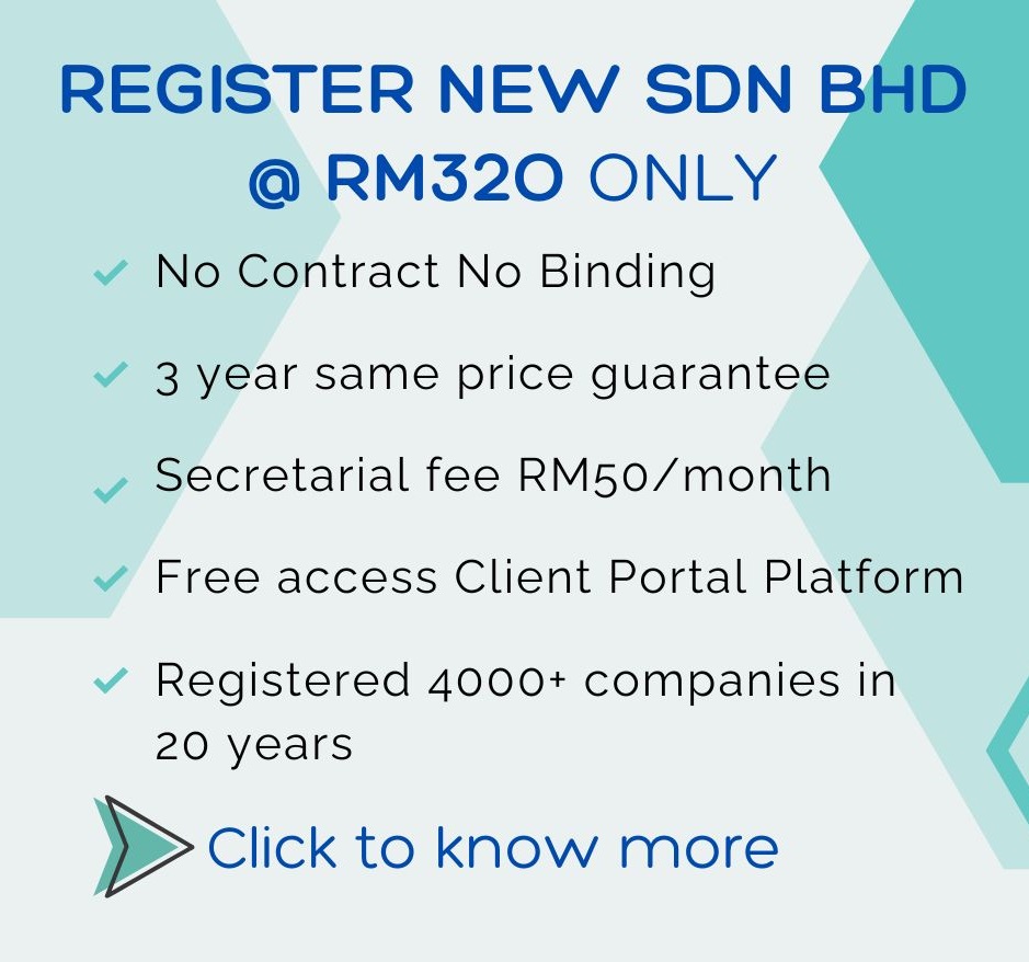 Register new sdn bhd @ RM320 only