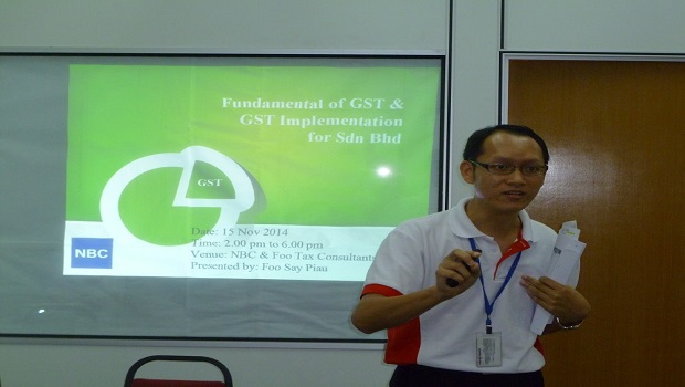 Mr Foo spoke at GST Workshop held by NBC Group on 15.11.2014